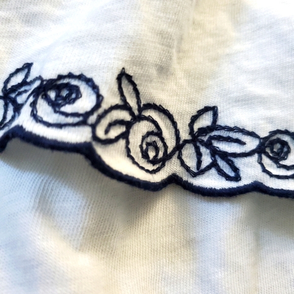 J. CREW On/Off Shoulder Embroidered Peasant Top M - Picture 10 of 10